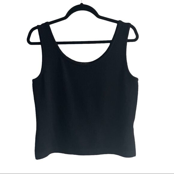 ST JOHN Black Wool Knit Scoop Neck Sleeveless Tank Top Sweater S - Picture 4 of 5